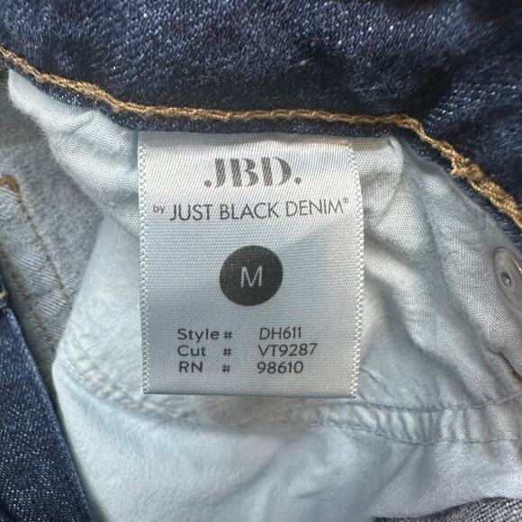 JBD by Just Black Denim Distressed Jean Shorts WMNS M Blue Med Wash Frayed Hem - Picture 4 of 5